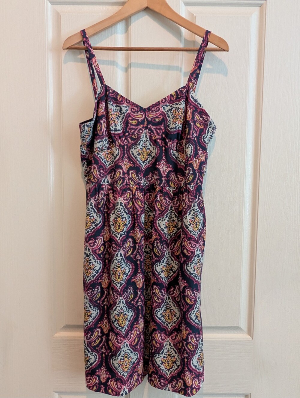 J. Crew Purple Paisley Midi Sundress- Size 12